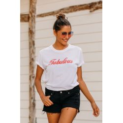 Vintage Women's T-Shirt White Red Soda