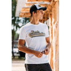T-Shirt Vintage Homme Blanc Beach Californication