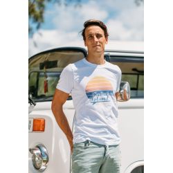 T-Shirt Vintage Homme Blanc Las Salinas